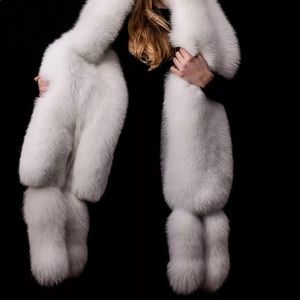 Genuine Vintage Arctic Shadow White Fox Stole